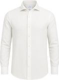 Vercate Heren Lange Mouwen Overhemd Wit Slim-Fit Linnen Katoen Maat 44/XL