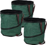 Pro Garden 3x Pop-up Tuinafvalzak - Opvouwbaar - Rond - Groen - 85 Liter