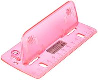 Wedo 67809 2-voudige zakperforator (kunststof voor het archiveren van 8 cm, met schaalverdeling van 12 cm) roze