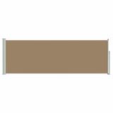 vidaXL Uittrekbaar Zijscherm Rechthoekig 500 x 100 cm Polyester Taupe