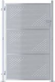 vidaXL Tuinpoort - 85 x 120 cm - Roestvrij staal - Zilver