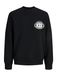 JACK & JONES Sweatshirt 'JCOFADE' zwart / wit