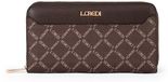 L.CREDI Filiberta Zip Around Wallet Chocolate donkerbruin
