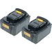 vhbw 2 x batterie compatible avec Dewalt DCF620P2K, DCF622P2, DCF880, DCF622NT, DCF622 outils électriques (4000 mAh, Li-ION, 18 V), 1 x USB-C femelle