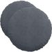 vidaXL Coussin d'assise 2 pièces Velours Gris foncé Ø50 x 19 cm