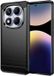 Techsuit Hoesje geschikt voor Xiaomi Redmi Note 14 Pro 4G - Carbon Silicone Back Cover - Zwart