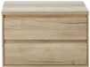 BES LED Porto Badmeubelset 90 cm - Natuur Eiken - Wastafelbovenblad Natuur Eiken