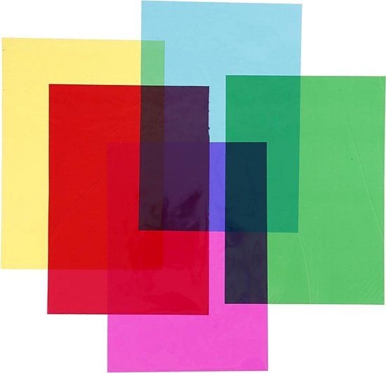 creotime Cellofaan A4 21x30 cm kleuren assorti 100 vel