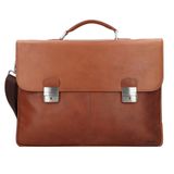 Esquire Dallas Briefcase Brown Bruine Laptoptas