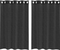 vidaXL Gordijnen voile met doorvoertules 2 st 140x175 cm zwart
