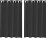 vidaXL Gordijnen voile met doorvoertules 2 st 140x175 cm zwart