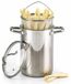 Cookinglife Poêle à asperges / Poêle à pâtes - Inox - Convient pour les asperges et les pâtes - Avec couvercle et panier à asperges - Lavable au lave-vaisselle - Ø 16 cm / 4,0 litres