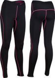 Avento Compressiebroek Comfort - Vrouwen - Zwart/Fuchsia - Maat 36