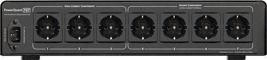 Audioquest Powerquest 707 - Stekkerdoos met 7 stopcontacten en 2 m snoer