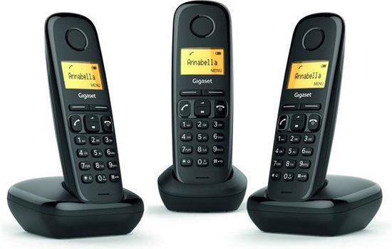 Gigaset A170 - Trio DECT telefoon - Zwart