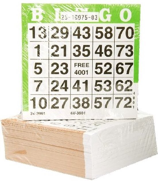 Longfield Bingo Kaarten - 500 Stuks