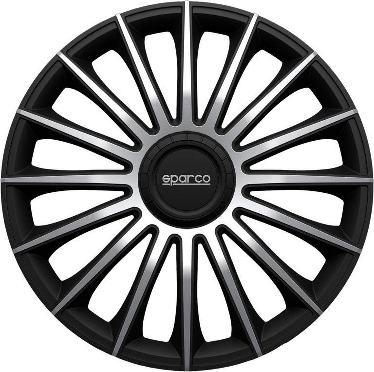 Sparco Wieldoppen 14 inch Torino Zwart/Zilver - ABS