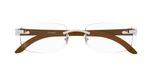 Cartier Signature C De Cartier Ct0052o Lunettes De Vue Unisexe Marron Géométrique 53mm