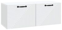 Support mural meuble TV blanc 78,5 x 31 x 30 cm bois modifié
