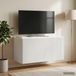 Maison Exclusive - Meuble TV mural, blanc, 59,5 x 31 x 30 cm, panneau de particules