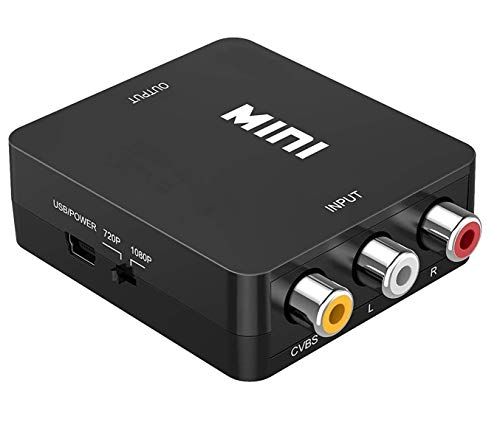 PXFD Adapter RCA naar HDMI converter AV naar HDMI 3RCA AV naar HDMI converter voor Xbox PS4 PS3 PS2 TV STB VHS DVD-camera