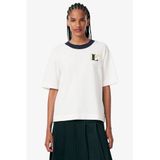 Lacoste T-shirt met tekst - ecru