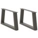 vidaXL Salontafelpoten - 2 stuks - V-vormig - 60x(42-43,3) cm - Staal - Antraciet