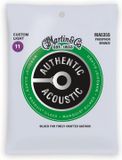 Martin MA535S Silked Snaren voor Akoestische Gitaar (11-52) Phosphor Bronze, Custom Light