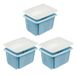 keeeper keepeer Opbergbak emil, stapelbaar door middel van omdraaien, incl. deksel emilia, 15 l, blauw (Nordic Blue), 3 stuks