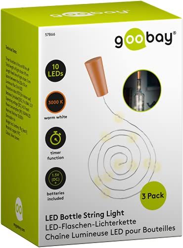 Goobay 57866 LED Flessenlichtketting - 1m - Transparant