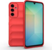 Techsuit Hoesje geschikt voor Samsung Galaxy A16 - Magic Shield Silicone Back Cover - Rouge