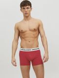 JACK & JONES Jacrikki trunks (3-pack) - heren boxers normale lengte - groen - blauw en rood