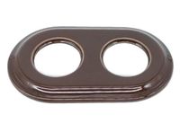 Dubbel inbouwframe bruin