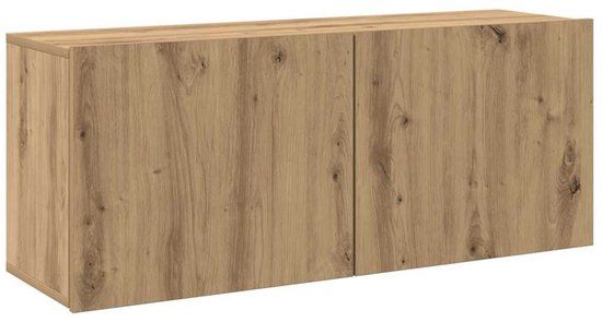 vidaXL Tv-meubel wandgemonteerd 100x30x41 cm artisanaal eikenkleurig