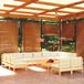 Maison Exclusive Ensemble de jardin pour 13 personnes, avec coussins crème, en pin massif