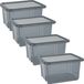 EDA Boîte de rangement 30L - 4x - gris - empilable
