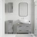 Maison Exclusive Ensemble de meubles de salle de bain exclusif - Système de 3 pièces, finition Sonoma gris