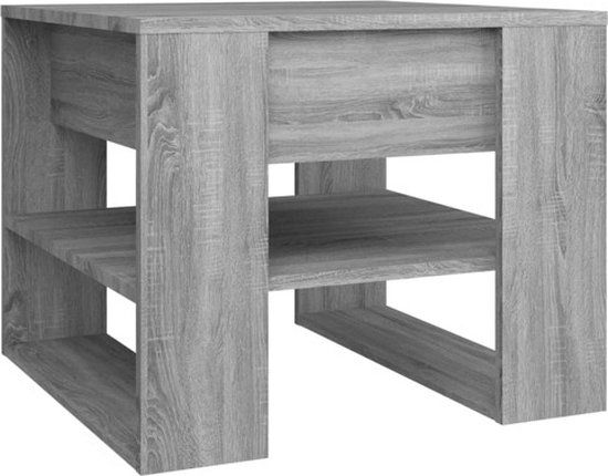vidaXL Salontafel Sonoma Eiken/Grijs 55,5x55x45 cm