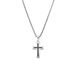 Lucardi Heren Stainless steel herenketting met hanger kruis - Ketting - Staal - Zilver- en rosékleurig - 50 cm