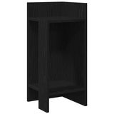 vidaXL Bijzettafel met plank, zwart, 25,5 x 27 x 60 cm