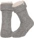 Apollo pantoufles - dames - laine de mouton - chaussettes pantoufles - gris - doublé polaire 35-38