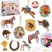 Diamond painting stickers enfants - Chevaux kit de bricolage - Porte-clés - À partir de 6 ans