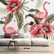 LUMALÉA Flamants Roses Papier Peint Panoramique - 480 Cm X 320 Cm