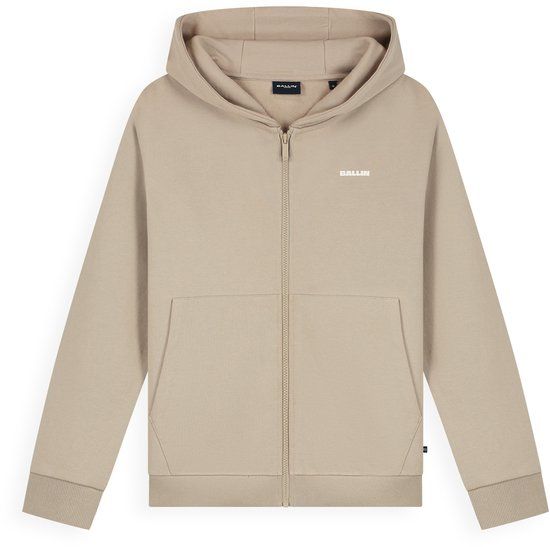 Ballin Amsterdam Jongens Loose fit Sweaters Vest Taupe Maat 16