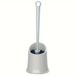 Emmama Brosse WC avec support pour salle de bain, gris, 1 pièce