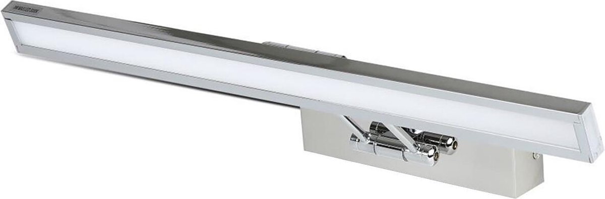 Qualu LED Spiegelverlichting - Schilderijverlichting - Nirano Quala - 8W - Natuurlijk Wit 4000K - Mat Chroom - Aluminium