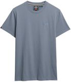Superdry Essential Logo T-shirt Heren XXL Katoen Lange Mouw Ronde Hals Effen Casual Regular Fit Washed Denim
