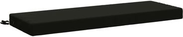 vidaXL Bankkussen SOEST 100% Polyester Zwart 120 x 40 x 8 cm