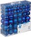 Relaxdays Kerstballen - Set van 150 - Mat, Glanzend, Glitters - Plastic - ∅ 3, 4, 6 cm - Bruin
