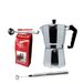 Nerthus FIH 1134 set aluminium moka induktie 6 kopjes melkopschuimer melklepel en koffietang